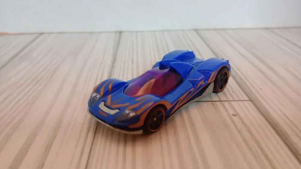 Hot Wheels Teegray Mattel Sports Car, 1:64 Scale Loose Blue Miniature Toy Car